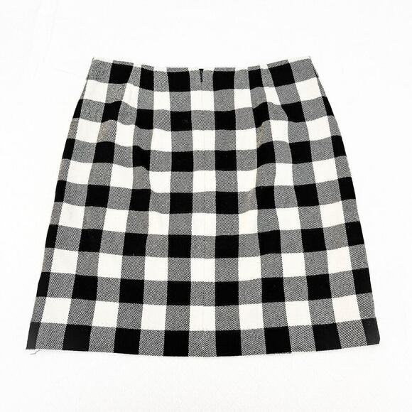 Talbots Plaid Madras Checkered Wool Flannel Pencil Skirt Front Pockets SIze 12 - Picture 2 of 6